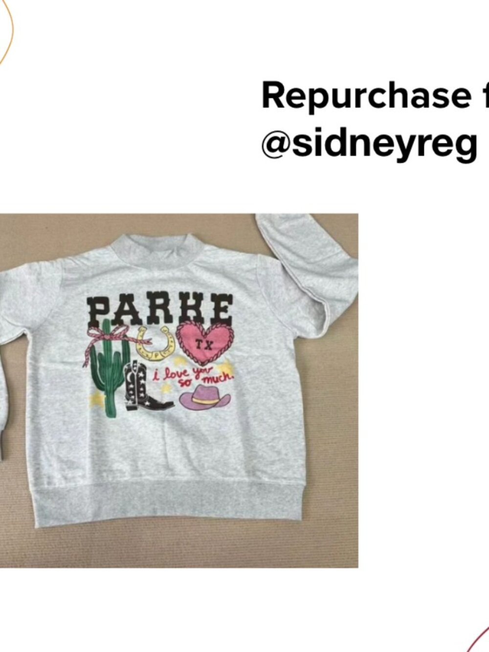 Repurchase for @sidneyreg
